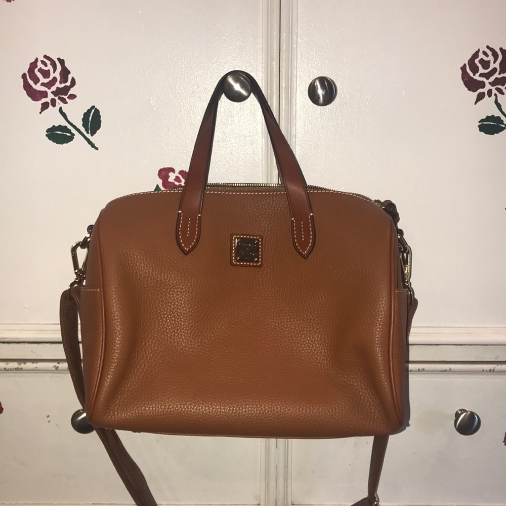 Dooney and Bourke Medium Caramel Brown Leather Satchel